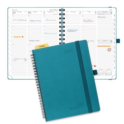 2026 Planner (Medium - 6.5'' x 8.5'') with Hourly Schedule, Vertical Layout -