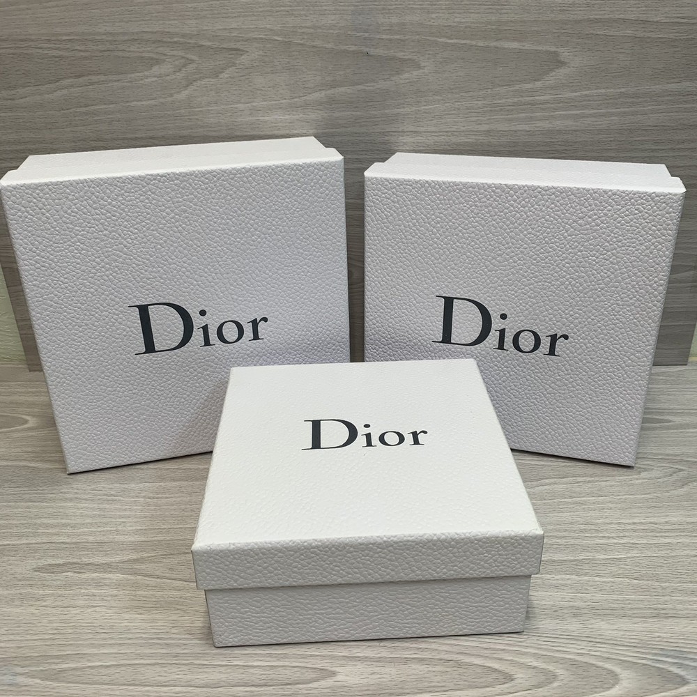 CHRISTIAN DIOR Empty Gift Box Set of 3 White Boxes NEW
