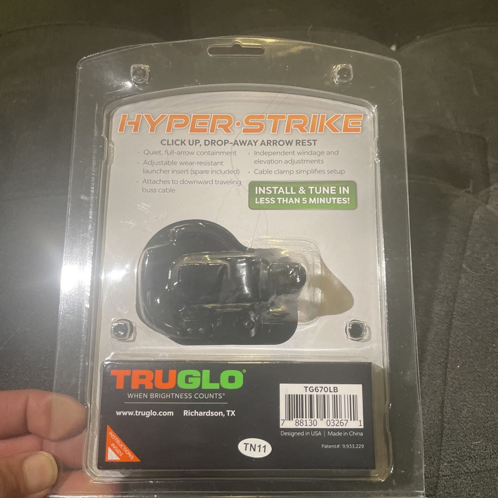 TruGlo Hyper-Strike Drop Away Rest Black LH
