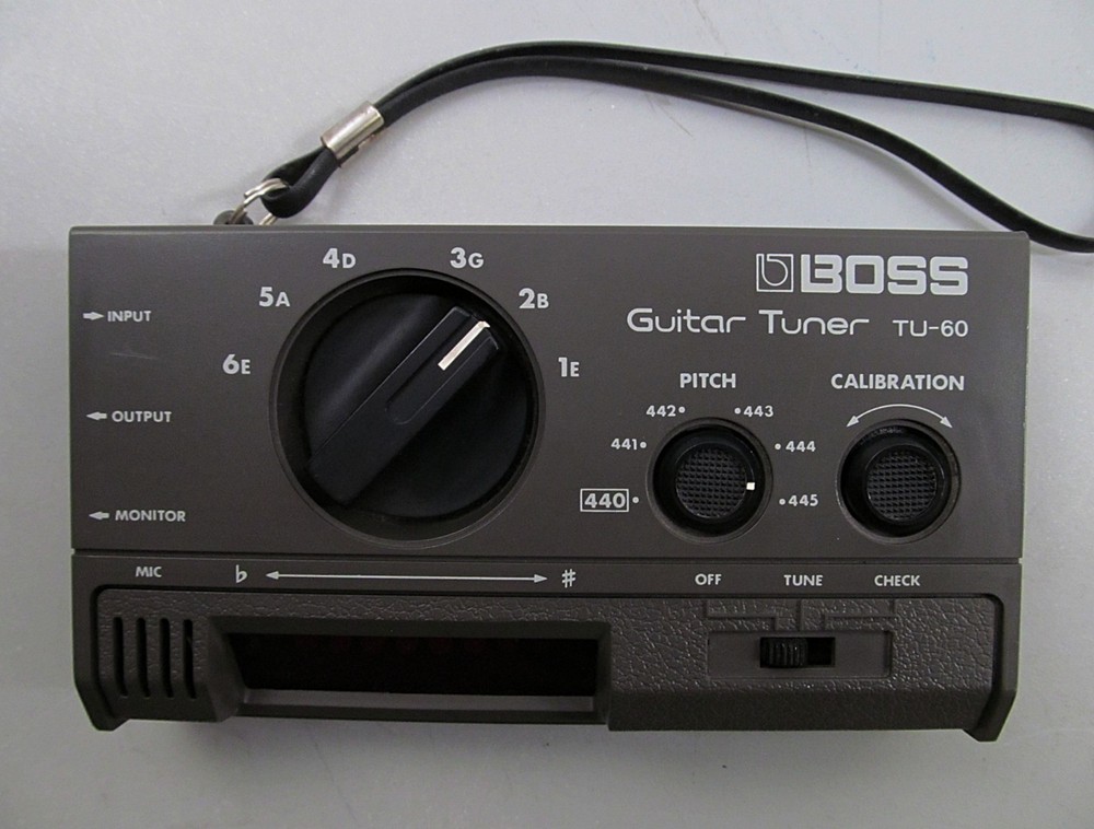 Vintage Boss Guitar Tuner TU-60 Tested Working - MISSING BATTERY COVER