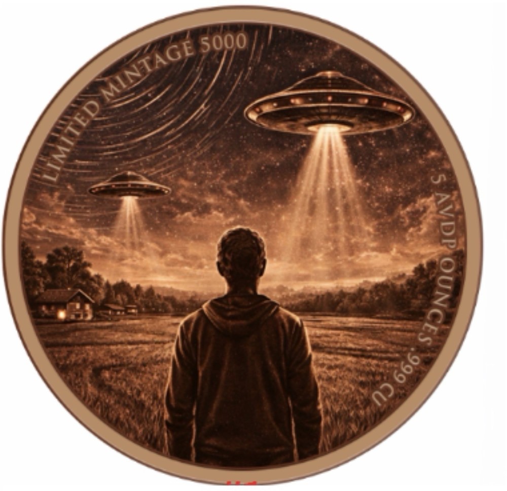 The Arrival Colorized 5 oz Copper Round ((PRE-ORDER)