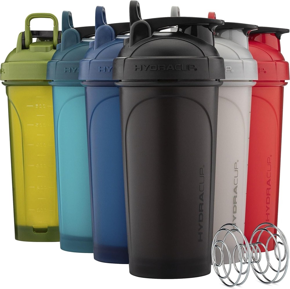 6-Pack PRO Leak-Proof Shaker Bottles - Comfortable Drinking & Measurement