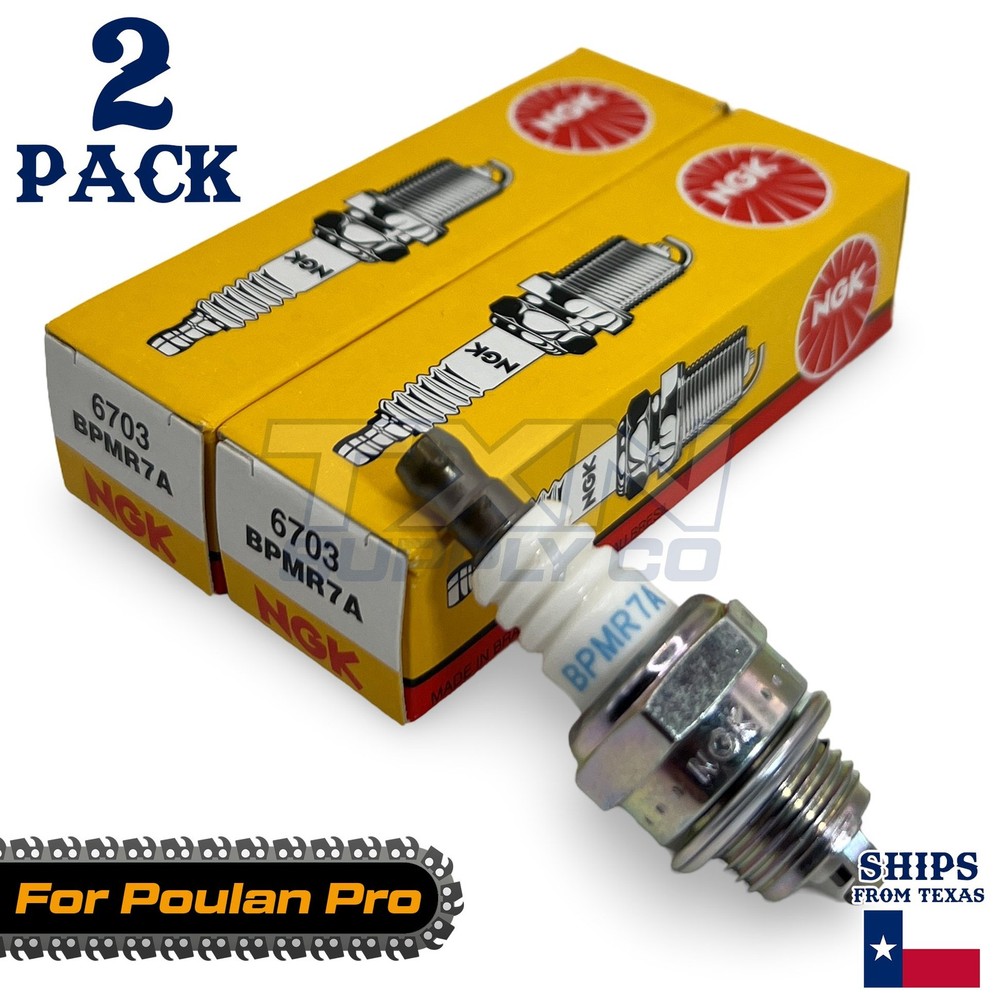 2 Pack NGK Spark Plug - For Poulan Pro 355 Chainsaw
