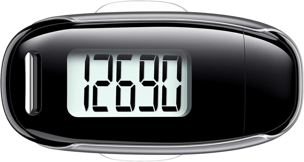 3D Pedometer for Walking, Simple Walking Step Counter with Removable Clip and St