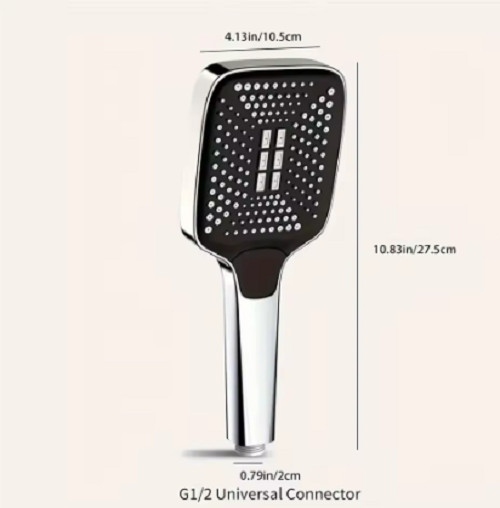 Adjustable Shower Head 3 Mode Rainfall Shower Large Flow Showerhead High Pressur