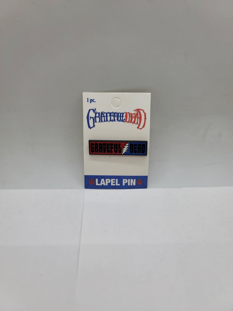 🎸 Grateful Dead Lightning Bolt Rectangle Logo Enamel Pin