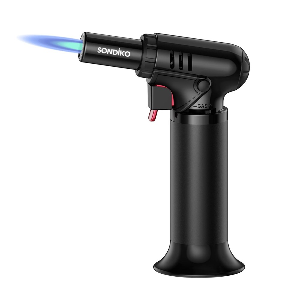 Butane Torch Lighter with Visible Fuel Window, Refillable Soldering Torch