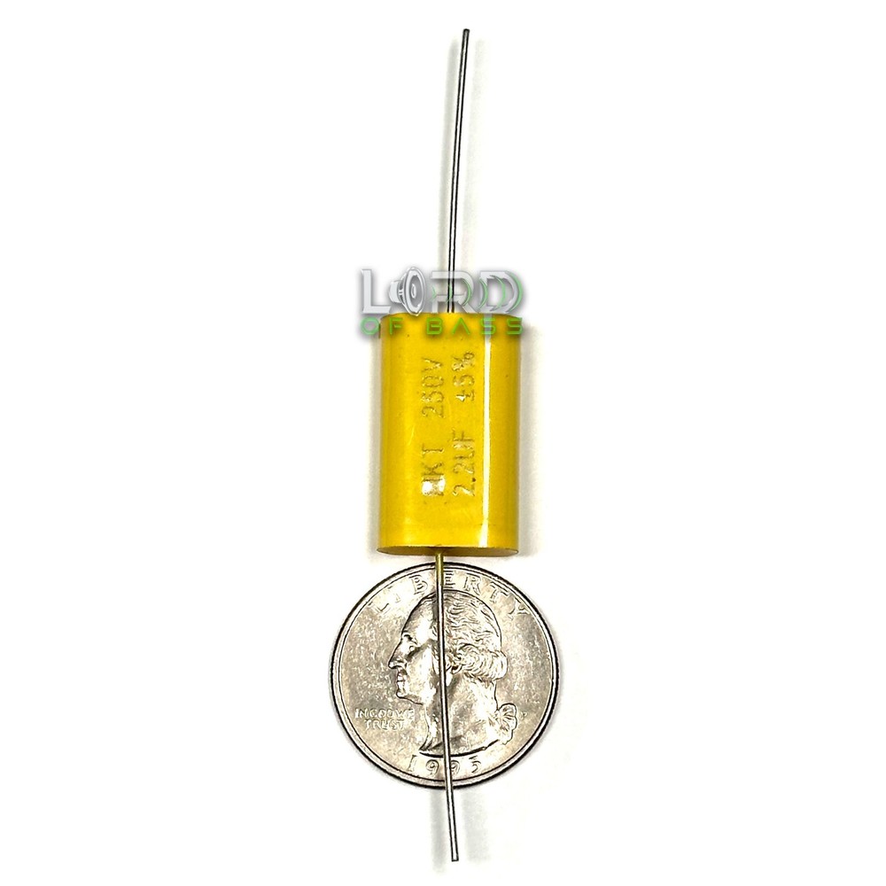 2pcs 2.2uF 250V Metallized Polyester Film Capacitor 5% Audio Crossover Tweeter