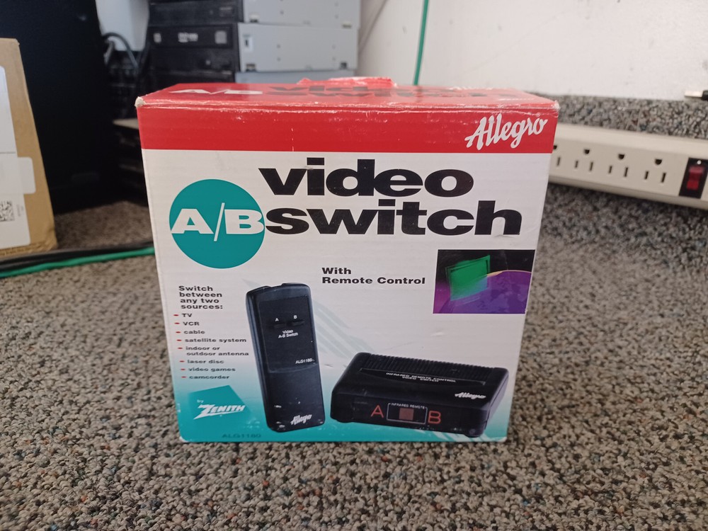 Zenith Allegro ALG 1180 Infrared Remote Control Video A-B Switch w/power supply