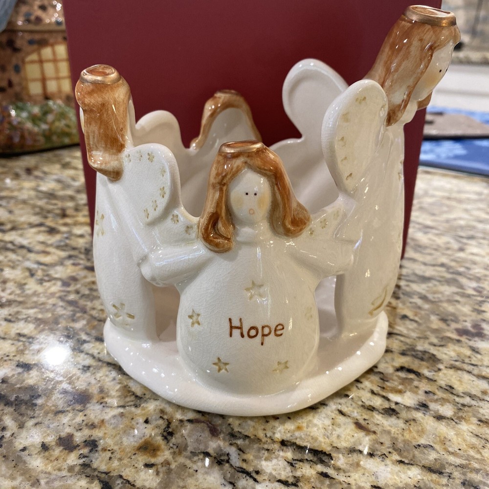 Christmas angels candleholder