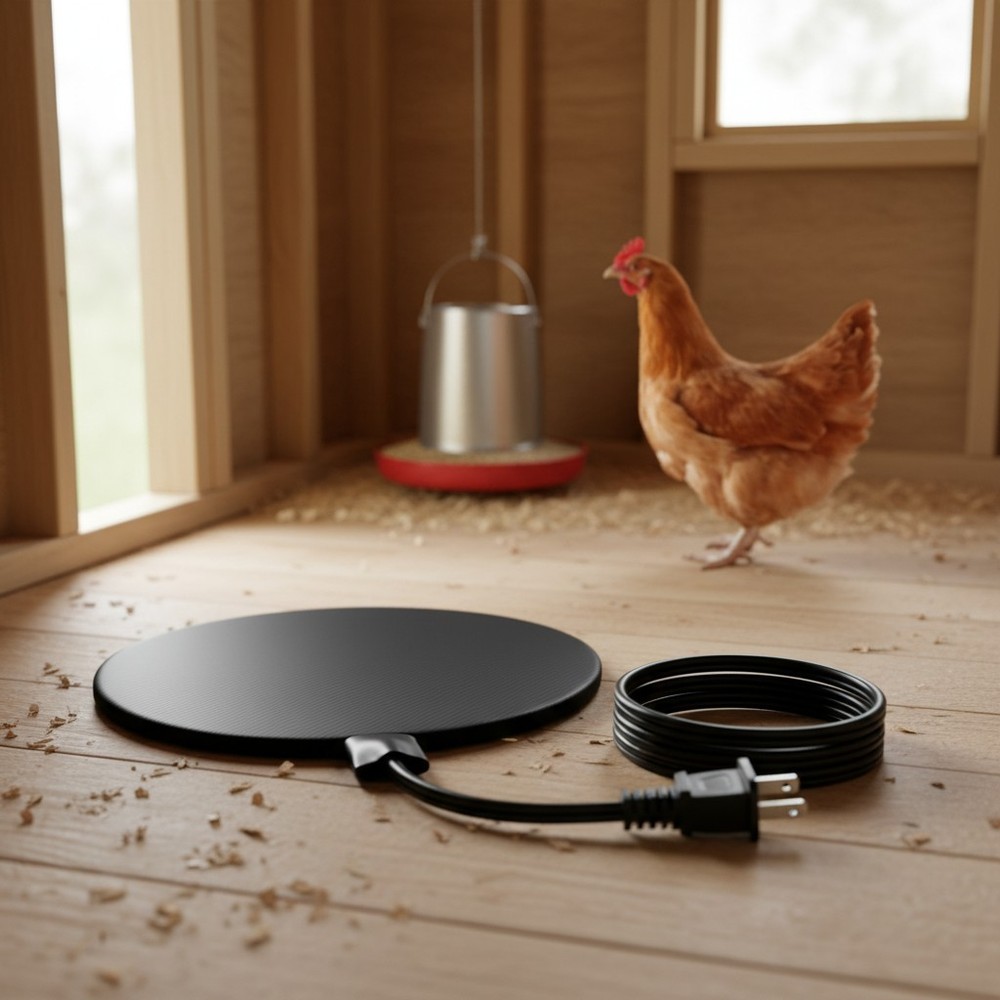 Energy-Efficient Chicken Water Heater for Cold Weather - Metal Bucket Approved