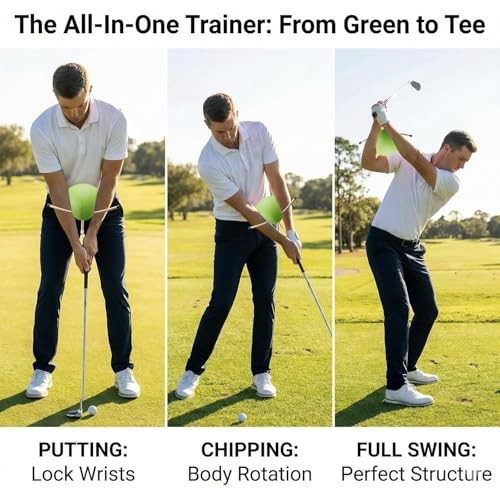 The Connector Golf Training Aid & Arm Band Bundle Precision Swing Trainer for