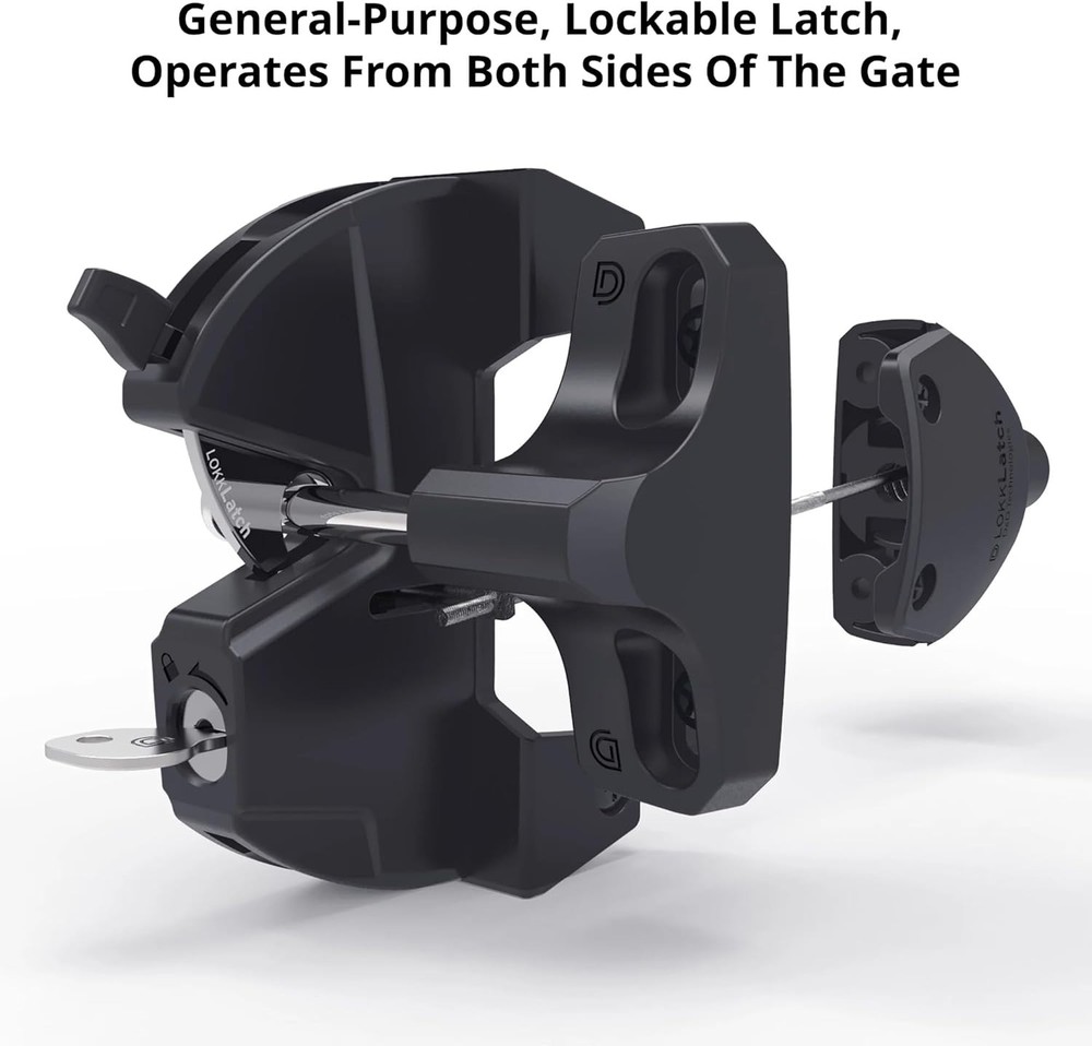 D&D Technologies LL3ABL LokkLatch Gate Latch with External Access Button, Key Lo