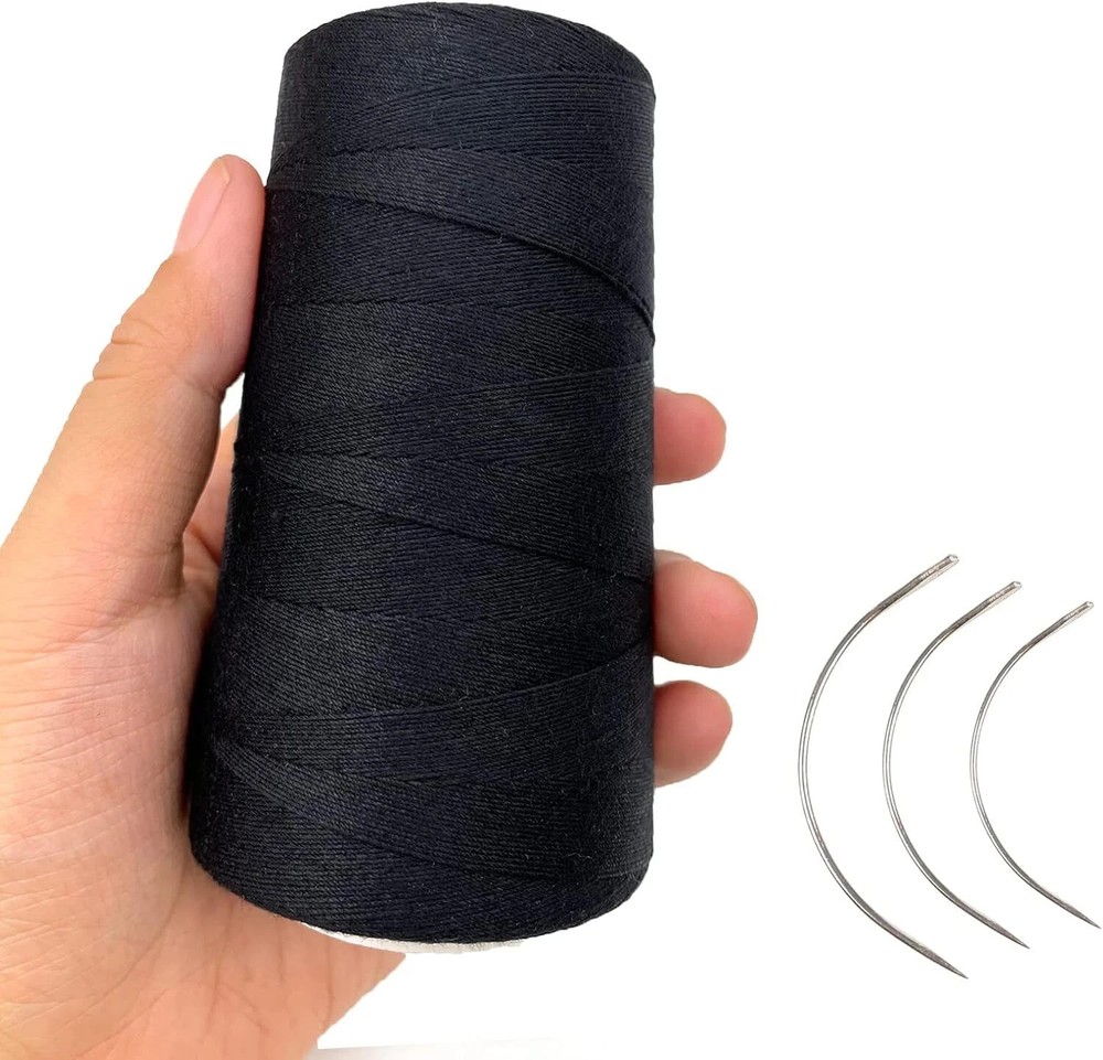 Thick Thread for Sewing Hair, Black Weaving Polyester