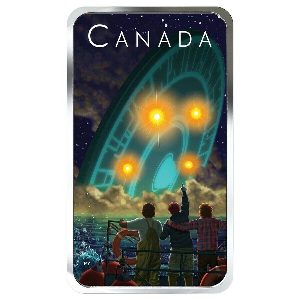 2019 Canada Shag Harbour UFO Incident $20 Unexplained Phenomena Silver GITD Coin