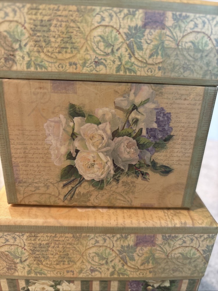 Lang Bobs Boxes Victorian Rose Set Of 2 Decorative Boxes Home Decor