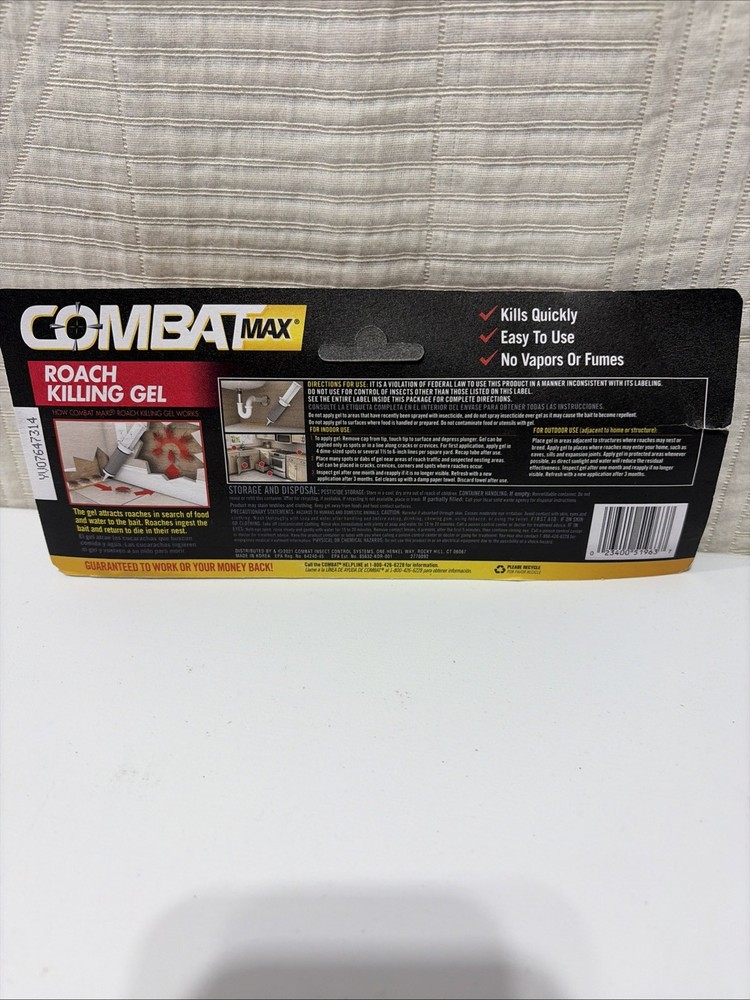 combat roach killing gel New Indoor / Outdoor