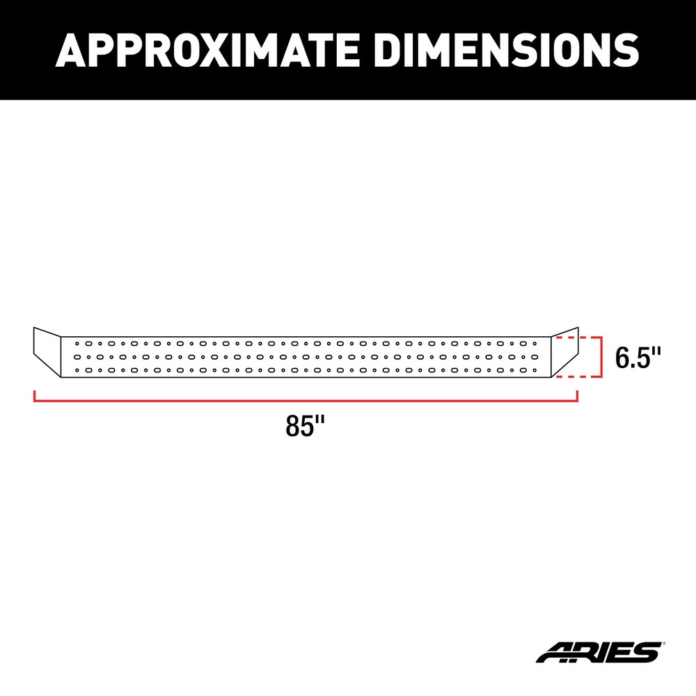 Aries RidgeStep Running Boards Steps for Select Ford Super Cab/Extended