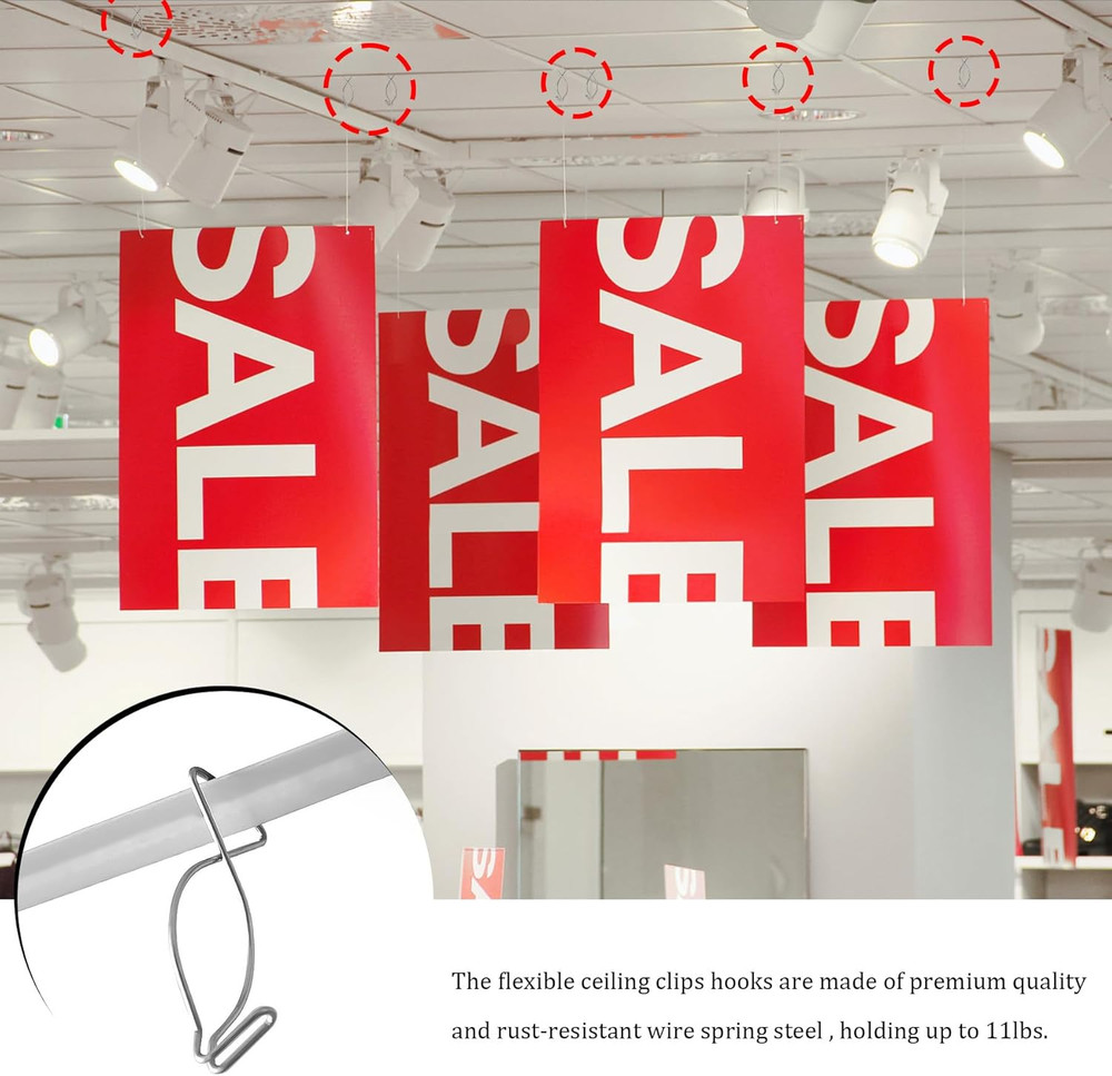 Drop Ceiling Hooks for Hanging, Drop Ceiling Clips Suspended T-Bar Hooks for Hom