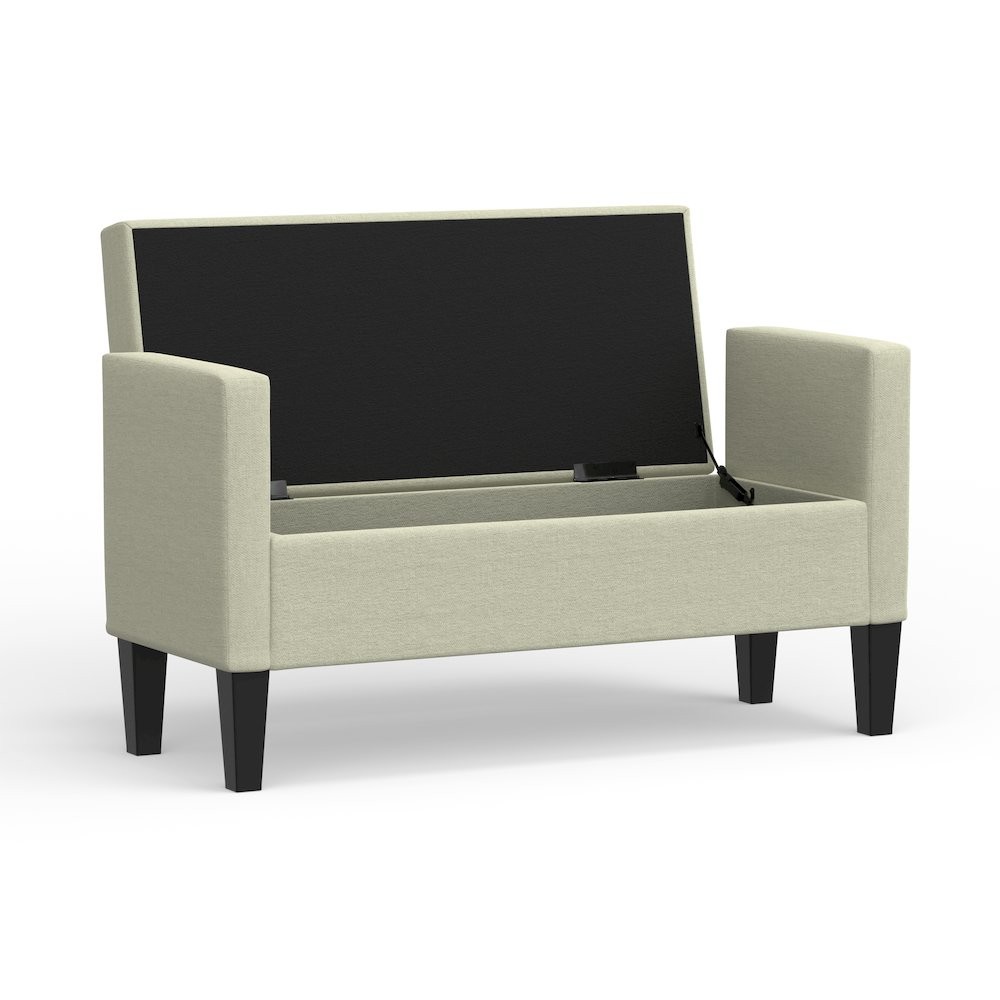 46" Storage Bench with Arms - Beige