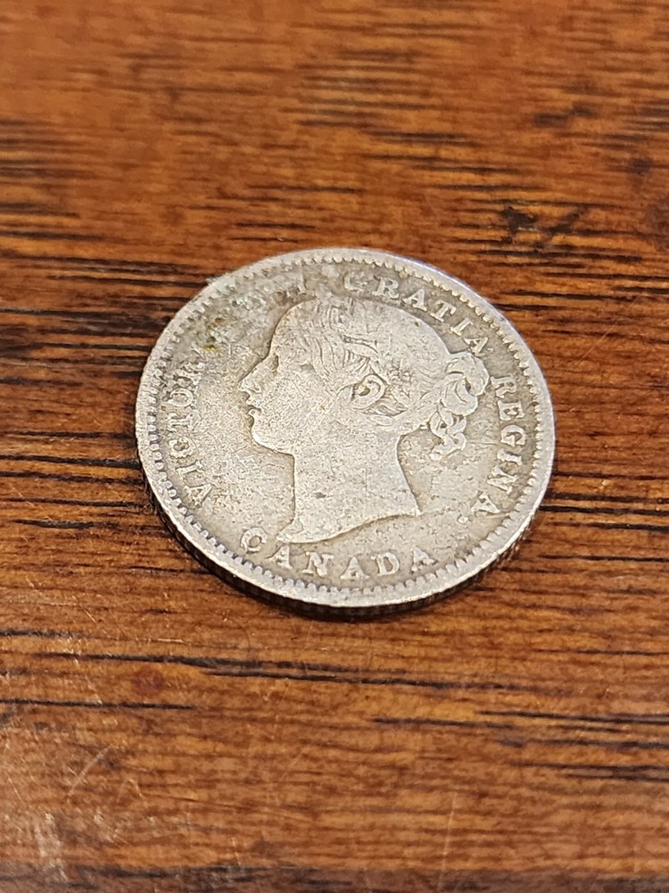 1896 Canada 10 Cents Silver Coin