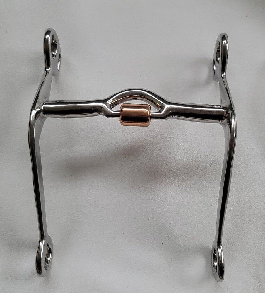 Western SS Med Port Roller Curb Bit