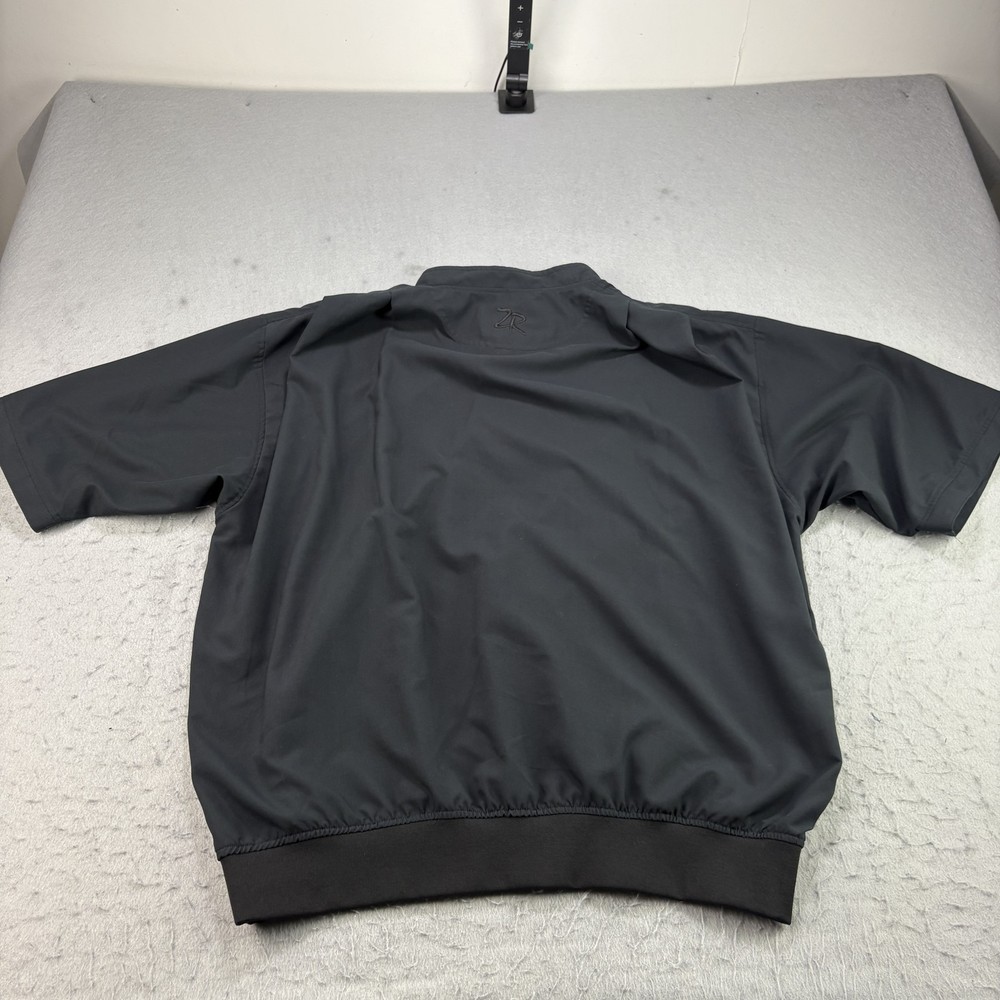 Zero Restriction Jacket Mens Large Black Golf Windbreaker Short Sleeve Pullover
