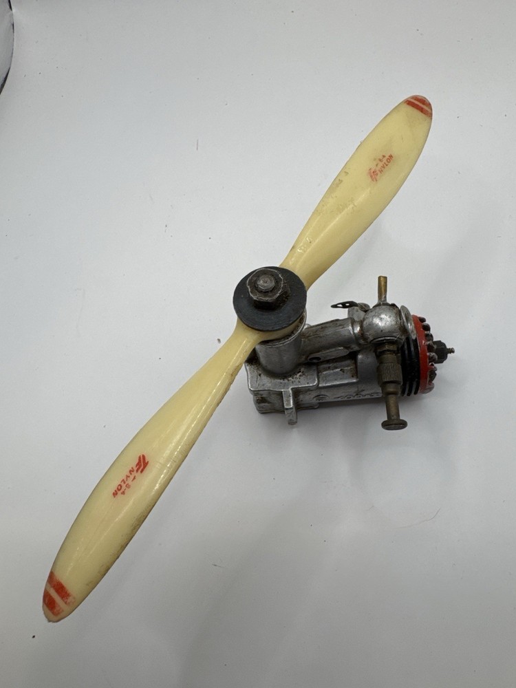 Vintage McCoy .19 Model Airplane Engine w/ Prop Good Compression Untested