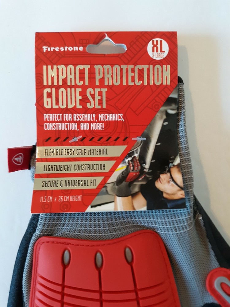 NWT Firestone IMPACT PROTECTION GLOVE SET Size: X-Large
