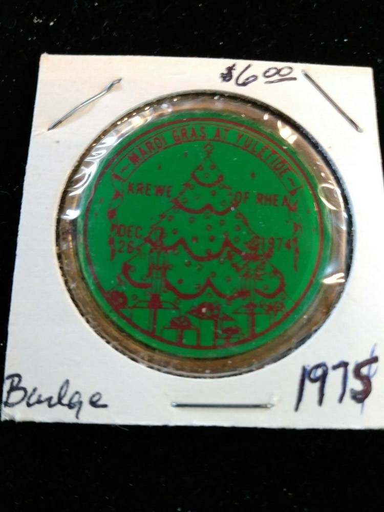 1975 Rhea Badge - Mardi Gras