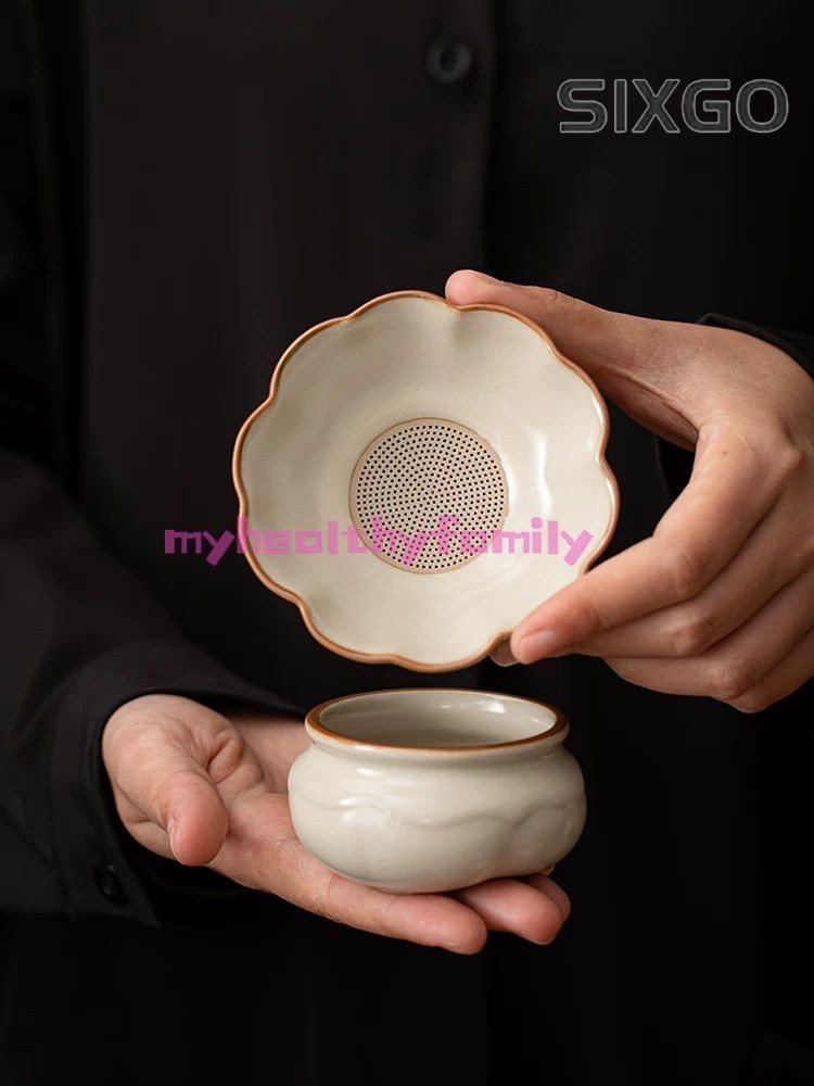 Ru Kiln  Tea Filtration Ceramic Filter Screen Tea Strainer Tea Strainer