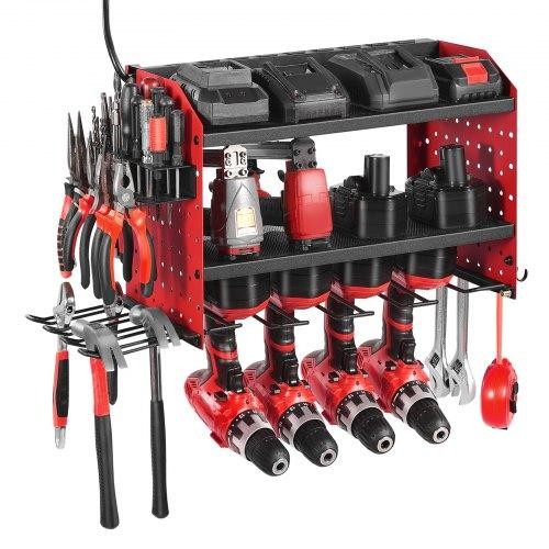 Power Tool Organizer with Charging Station 3Layer Drill Storage Rack