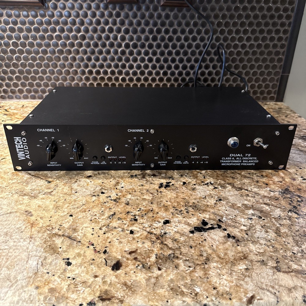 VINTECH AUDIO DUAL72 Mic Pre-Amp Processor Black. Class A, All Discrete.