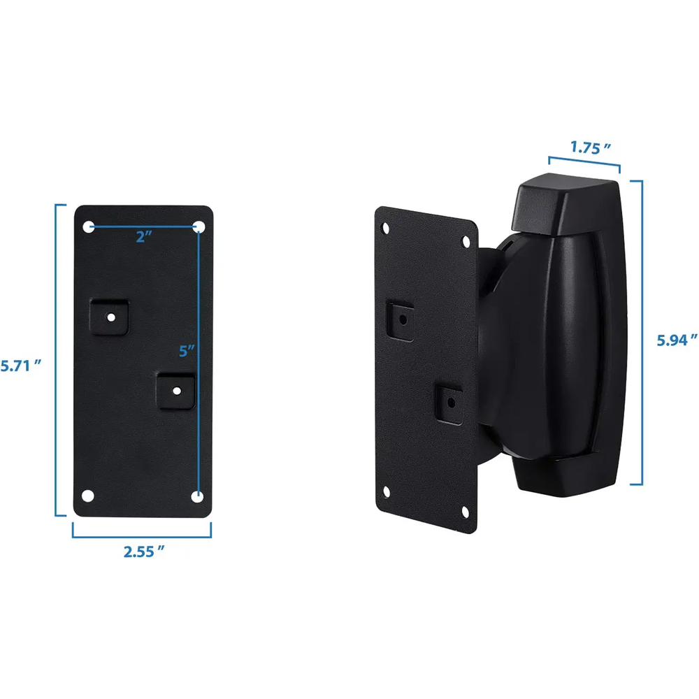 ETHEREAL Universal PAIR Adjustable Speaker Wall Mount Brackets Black