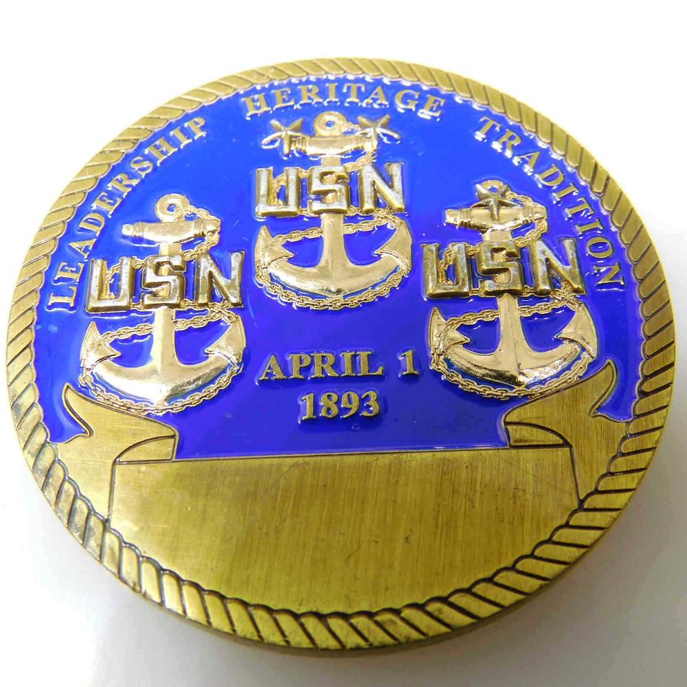 U.S. NAVY DECKPLATE LEADER CHALLENGE COIN