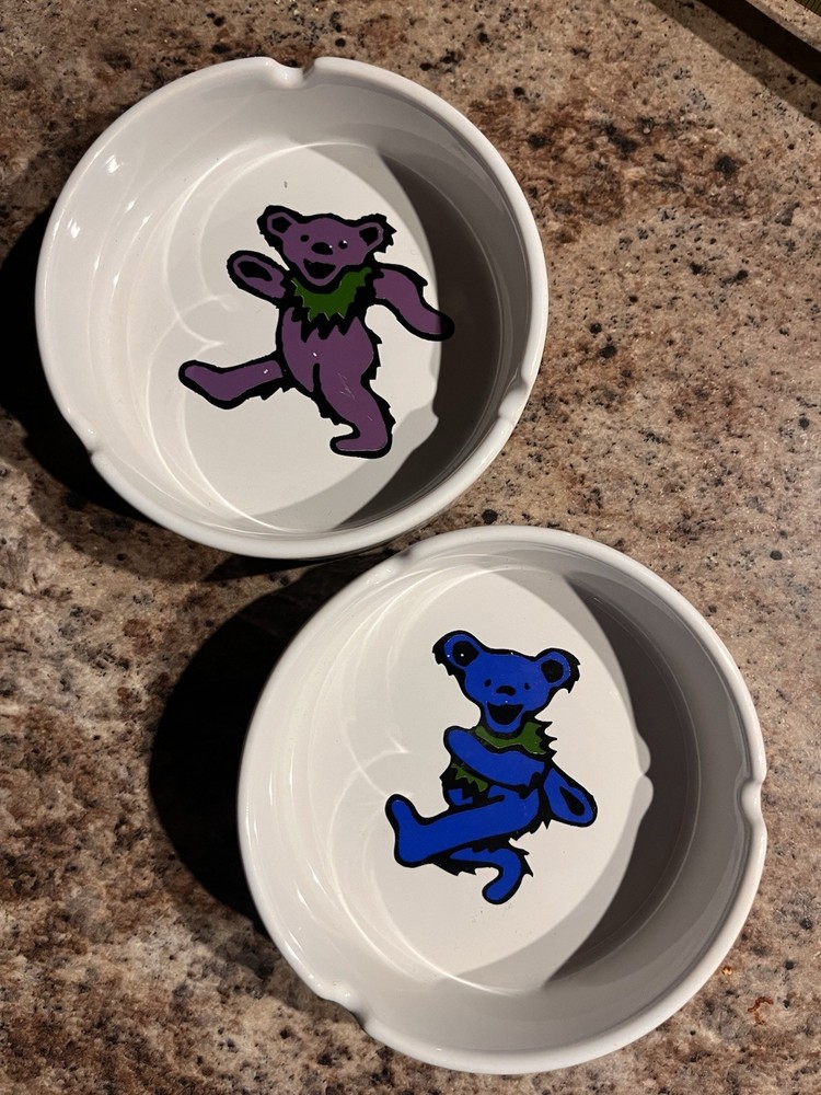 Greatful Dead Ash Tray Pair - Dancing Bears