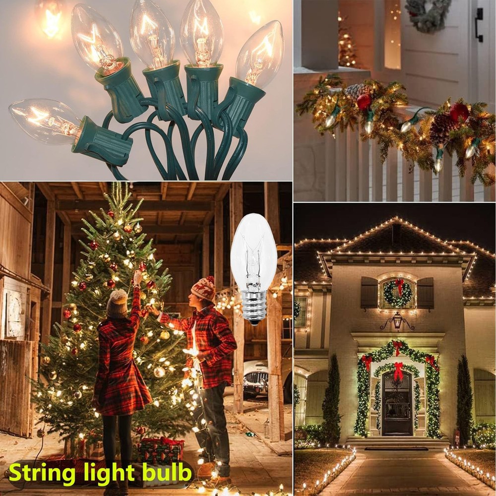 PaeorRorL Night Light Bulbs 4 Watt 15 Pack E12 Base Dimmable 2700k Warm White