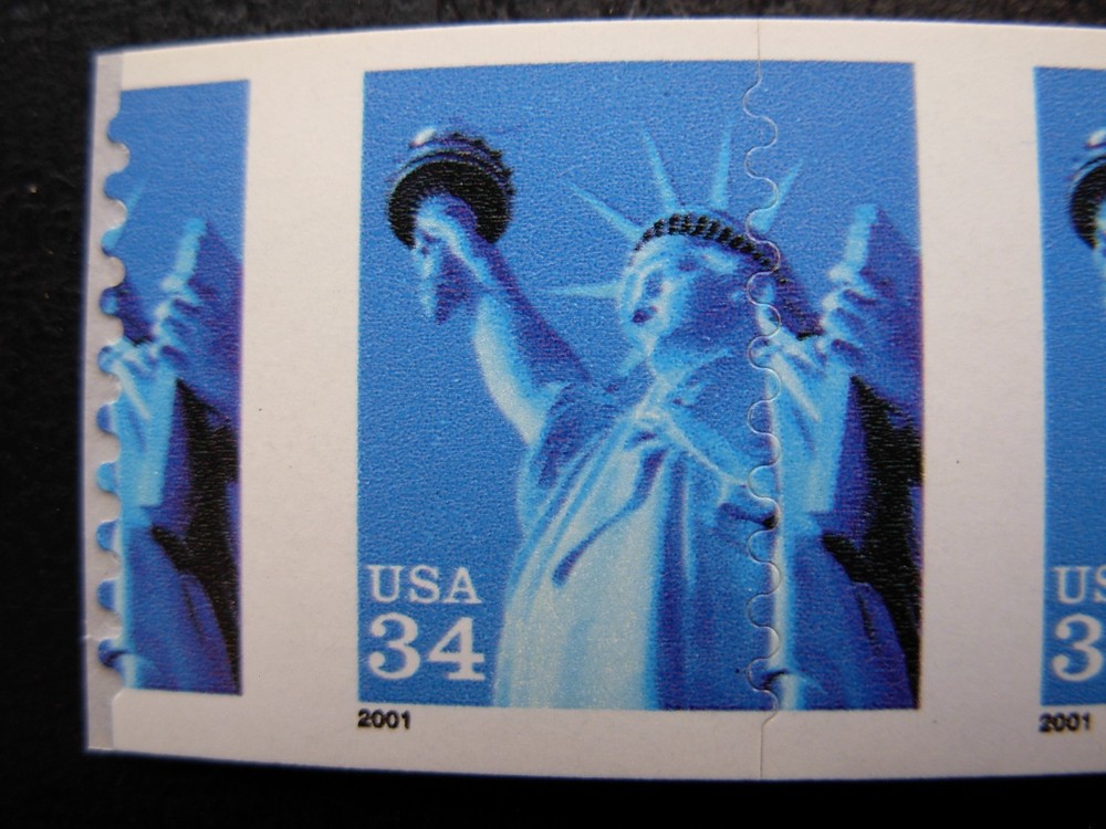3477 Liberty Coil, Misperf Die Cut Error, Mint NH