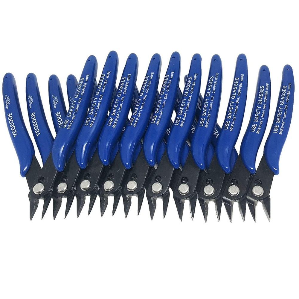 Flush Wire Cutters, 10PACK Flush Cut Pliers, Side Cutters, Diagonal Side Cutt...
