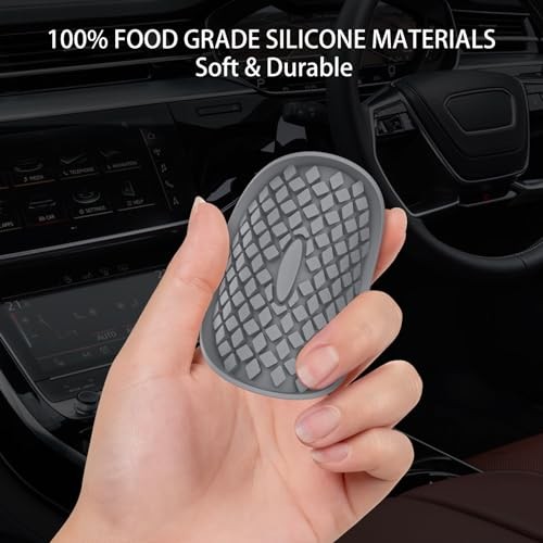 Car Cup Coasters [4 Pack] Silicone Car Coasters/Cup Mats, Non 4 Pack-deep Grey
