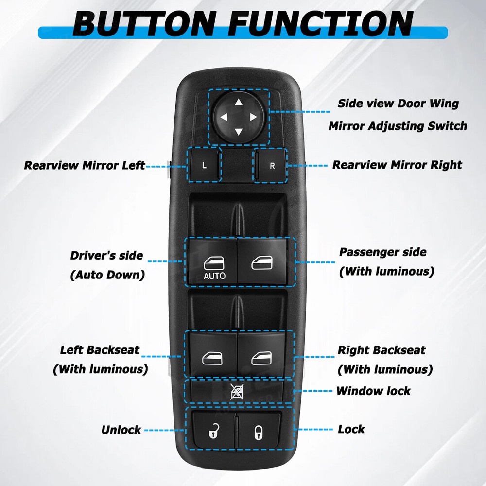 Master Power Window Switch Driver Side For Jeep Liberty 2008-2012 Nitro Journey