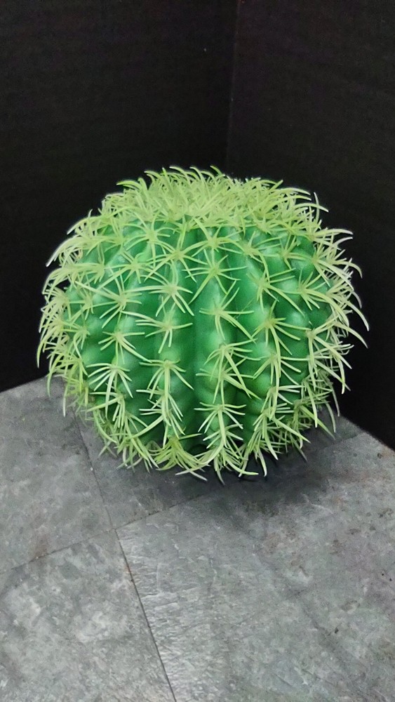 6" Artificial barrel cactus.
