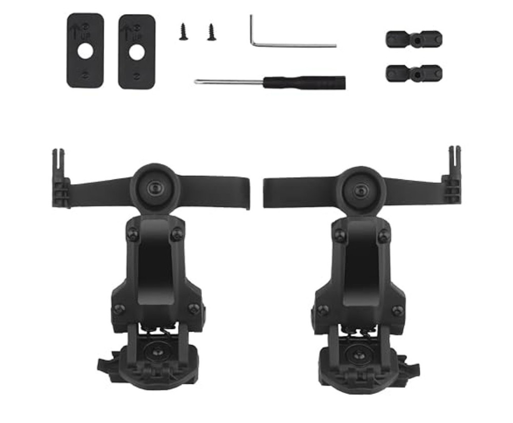 Tactical Helmet Rail Headset Adapter Black