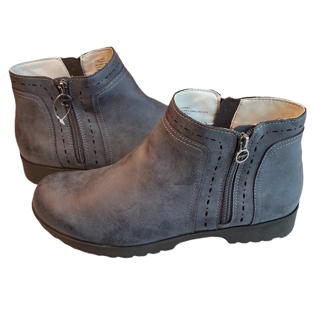 Jambu Womens Boots Size 11 Blue Ankle Boot Double Side Zippers