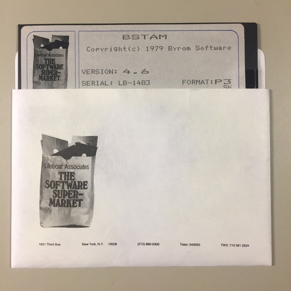 Vintage 1979 BSTAM 5.25” Floppy Disk