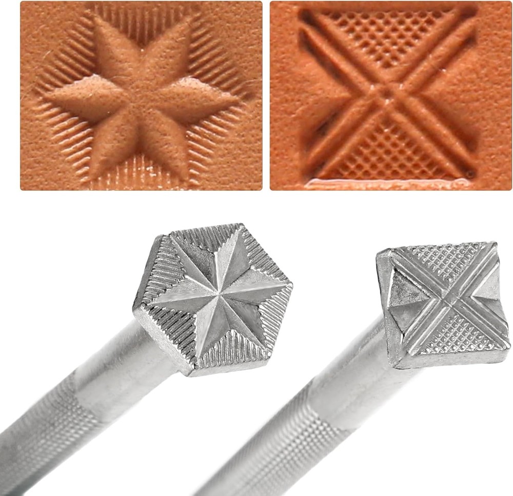 simarro Leather Stamps, 2pcs Professional Border Stamping Tools for...