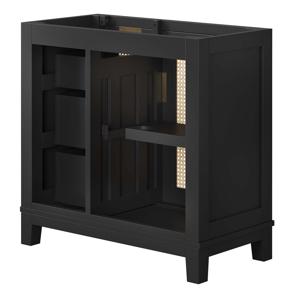 Modway 36” Solid Wood Bathroom Vanity Cabinet (Sink Basin Not Included)