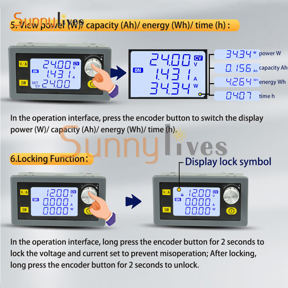 DC Adjustable Step Up Down Buck Boost Power Supply Voltage Regulator Module