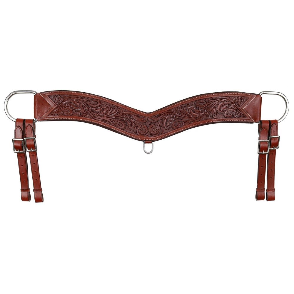 Showman Floral Tooled Tripping Collar