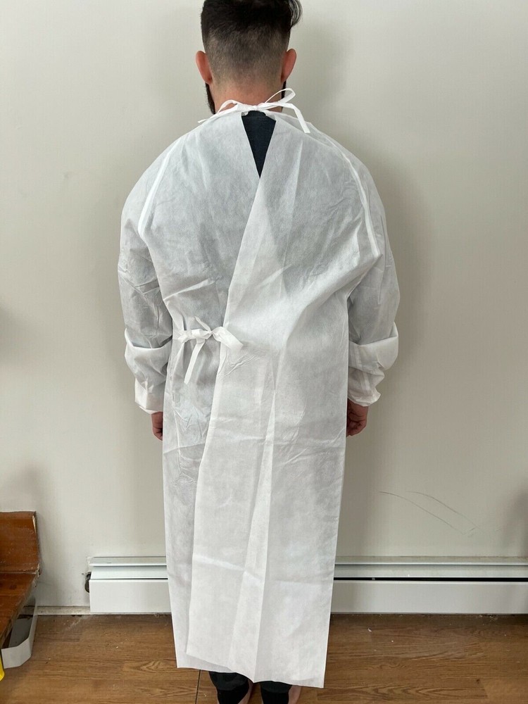 Isolation Gowns Disposable Level 2 White 60/Case Size: XL
